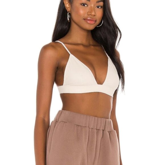NWT Free People Katrina Cream Vegan Leather Bralette Bra Vegan Revolve Boho - Picture 4 of 7